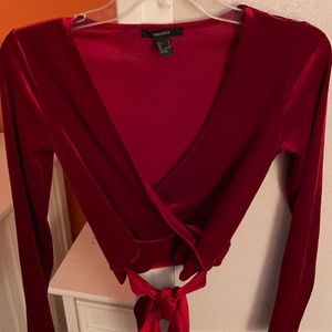 Red Forever 21 Blouse (Size: Small)